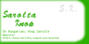 sarolta knop business card
